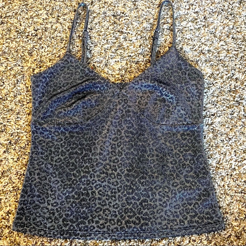 Sparkly Animal Print Cropped Cami